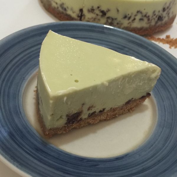 抹茶乳酪蛋糕 『免烤』 : 烘培一起做