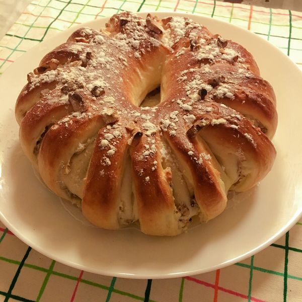 奶油乳酪核桃麵包:美美 一起做