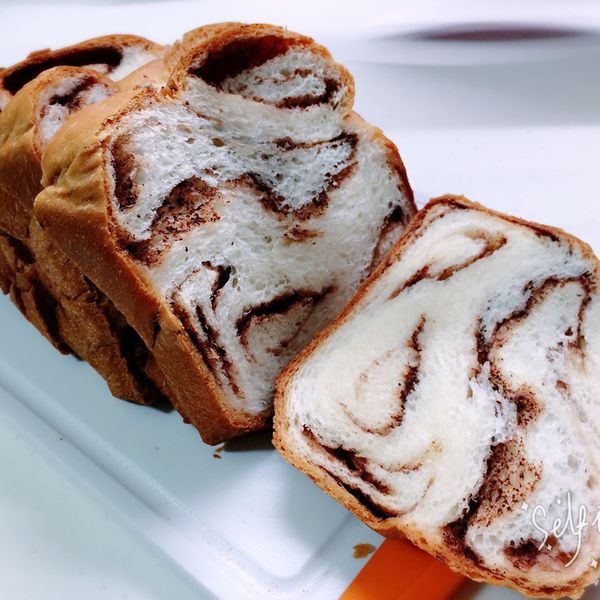 大理石巧克力吐司-パンの鍋(胖鍋)麵包機 : bellehsieh一起做