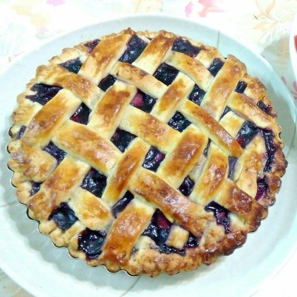 藍莓蘋果派 : 老貓一起做