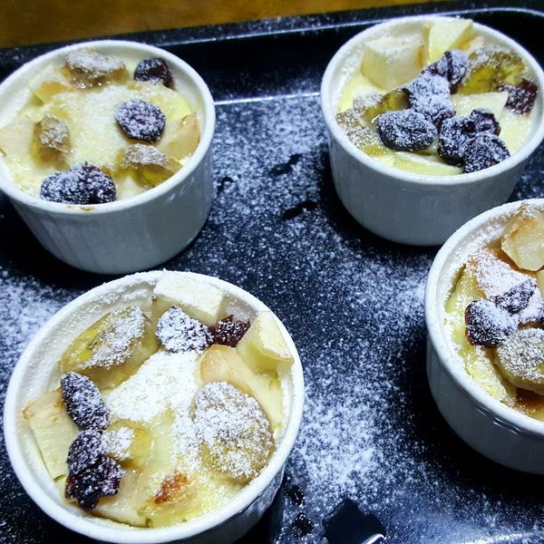 烤蜂蜜布丁麵包：帆帆 一起做