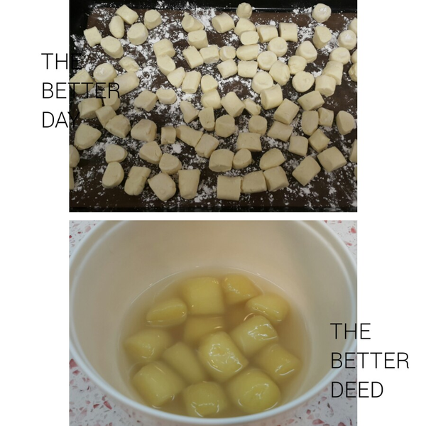 自製紫地瓜QQ圓：呂小G 一起做