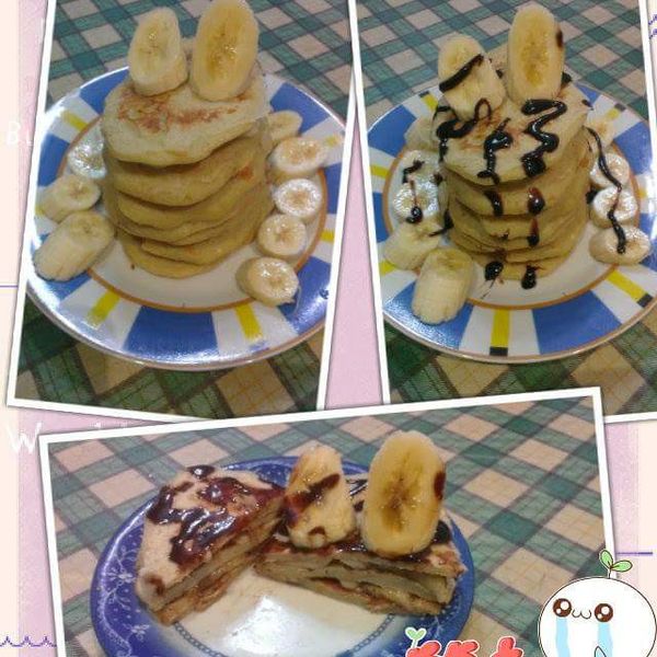 香蕉鬆餅 : 秋萍一起做