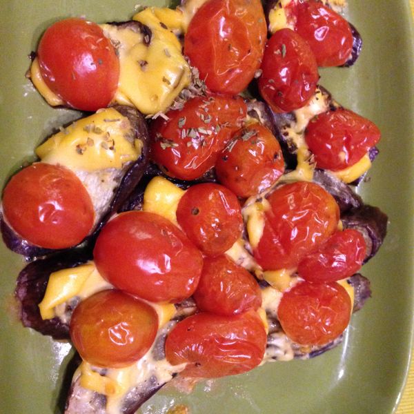 焗烤茄子 : 鋁醇醇一起做