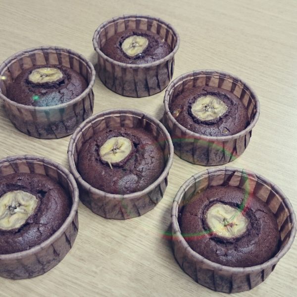 「巧克力香蕉馬芬」可可香，好有飽足感! : yumi一起做