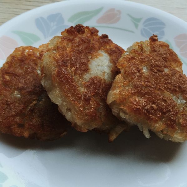 自製黃金薯餅 : Abby一起做