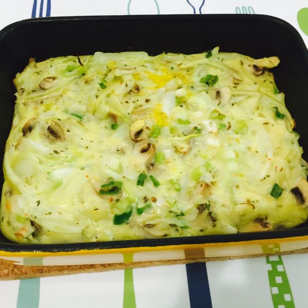 好吃早餐~義式蘑菇洋蔥起司烘蛋 : Faye Hsu一起做