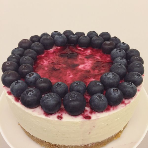 檸香莓果生乳酪蛋糕(免烤箱）：Hana 一起做