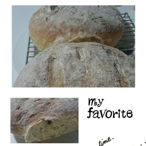 免揉葡萄乾鄉村麵包:Yilin Chou 一起做