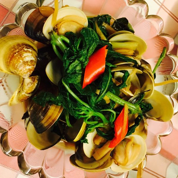 塔香蛤蜊：大力 一起做