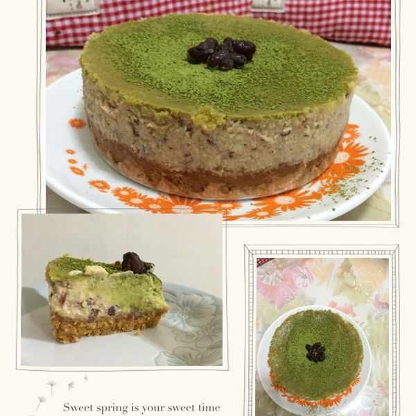抹茶紅豆雙層乳酪蛋糕：譚玉鈴 一起做