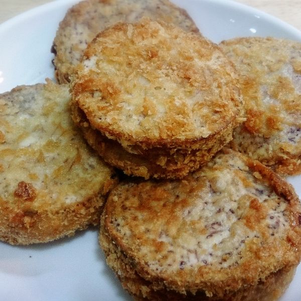 香酥芋泥餅：vivi 一起做