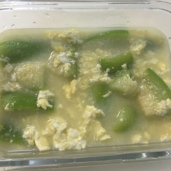 滑蛋絲瓜：脆梅 一起做