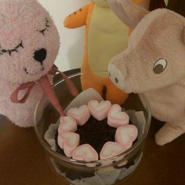 外酥內軟巧克力蛋糕(鬆餅粉)：Yen Chu Wang 一起做