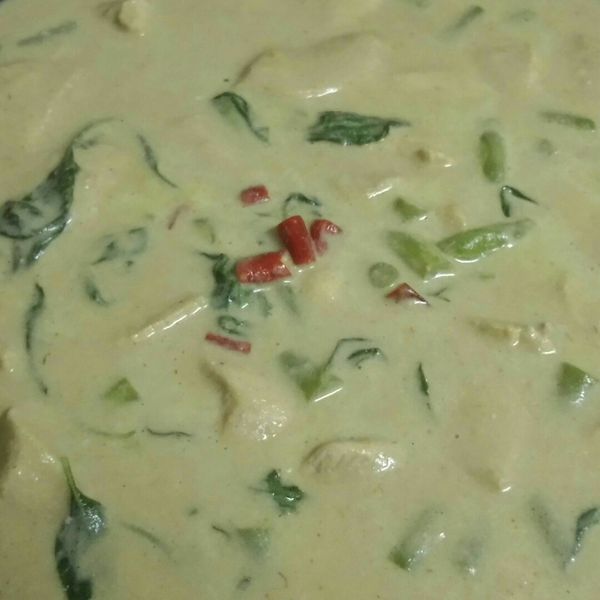 椰汁綠咖哩雞 : 逸倫一起做