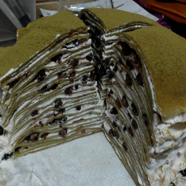 🍵抹茶千層蛋糕🍵～免烤箱 : 藍色琉璃一起做