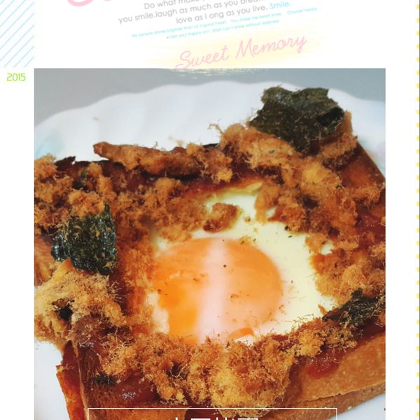 吐司烤蛋(小烤箱料理) : 水晶一起做