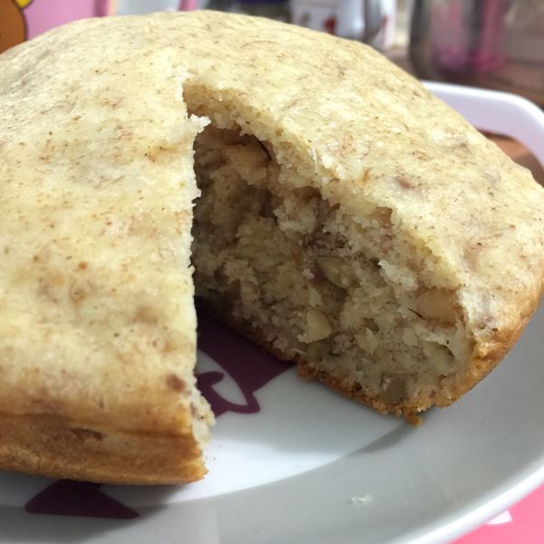 香蕉蛋糕～鬆餅粉做的喔：hitomi 一起做