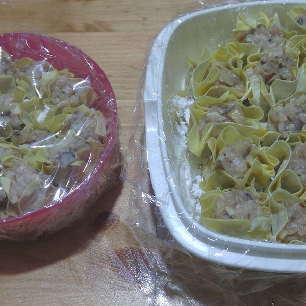 簡單豬肉燒賣。：Yvonne 一起做