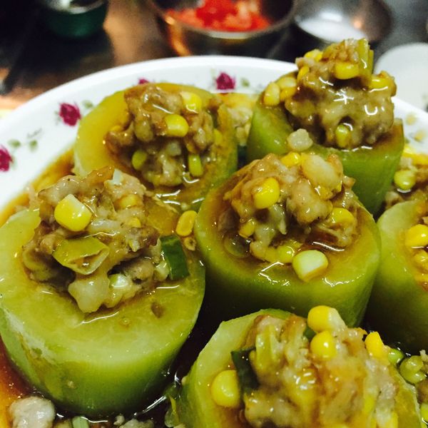 大黃瓜蒸肉丸：琳達 一起做
