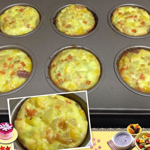 迷你早餐烘蛋Mini frittata : Livia 一起做