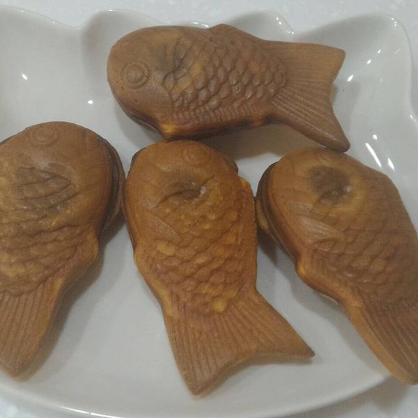 紅豆元宵鯛魚燒[鬆餅機]：小魚儿 一起做