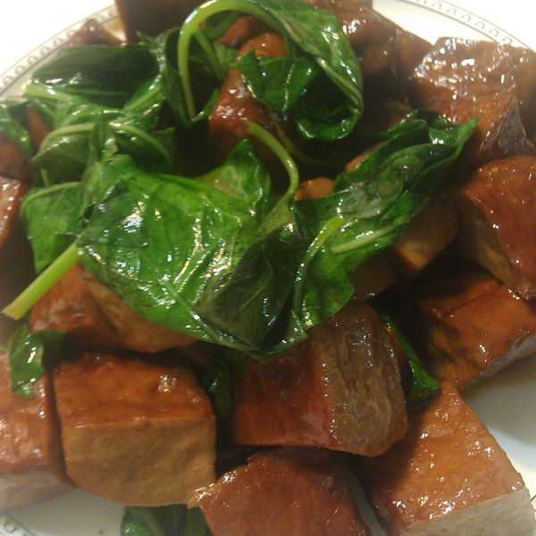 ♥憶柔蔬食♥三杯簡單滷豆干~可素食：鍾美有 一起做