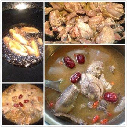 麻油雞 : 是朕一起做