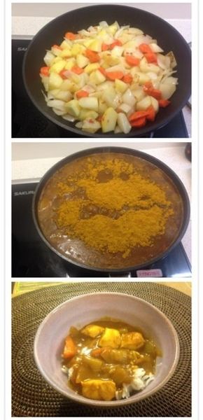 我家的咖哩飯 : 是朕一起做
