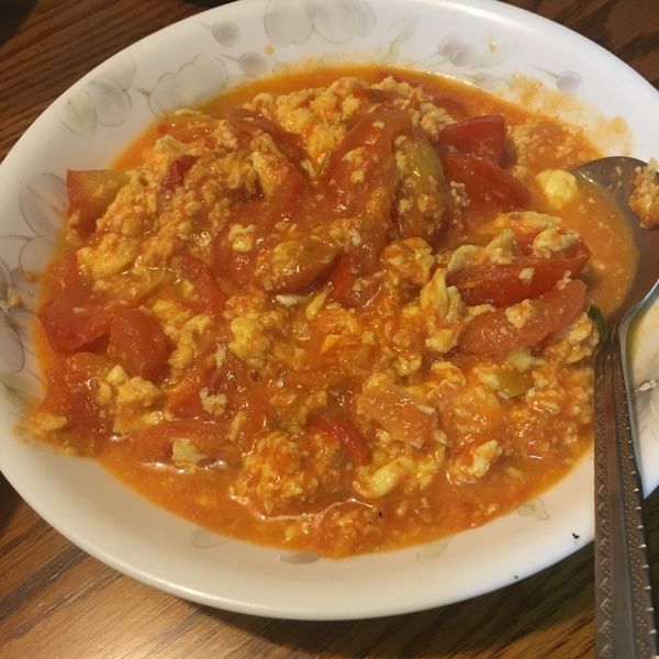 蕃茄滑蛋 : 惟惟一起做