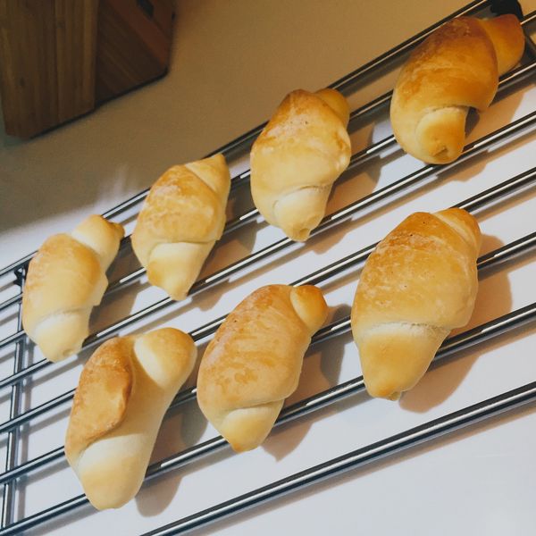 鹽の花可頌：包包 一起做