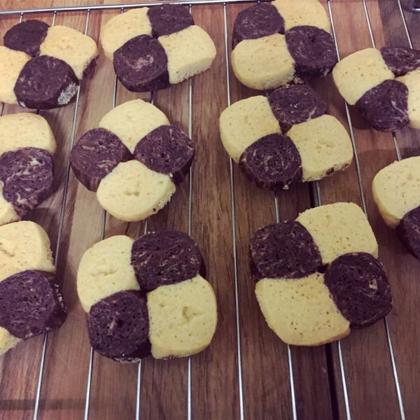 手工餅乾-巧克力杏仁.蔓越莓.棋盤格餅乾：Hsiang Yu 一起做