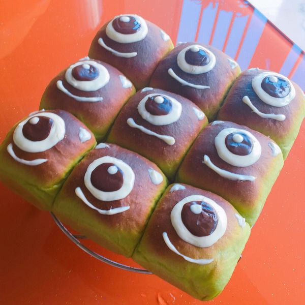 ちぎりパン 大眼仔的抹茶紅豆麵包：VwV_CYW 一起做