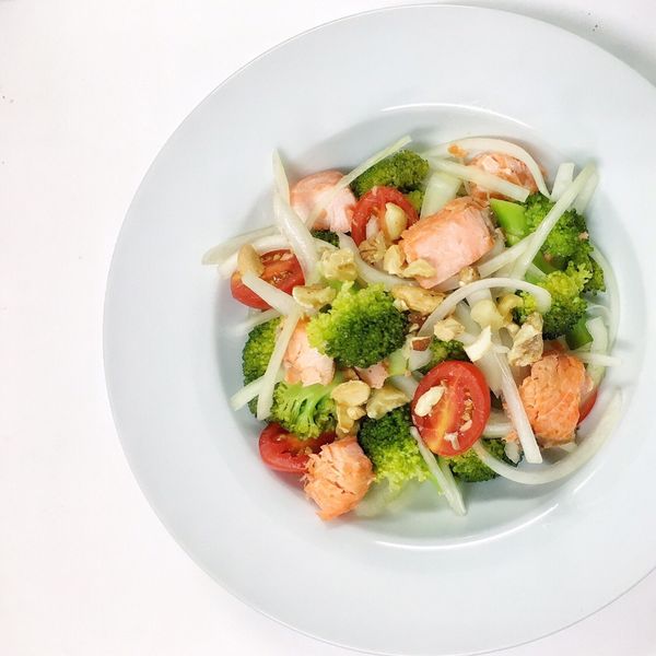 鹽烤鮭魚沙拉 : 恬欣一起做