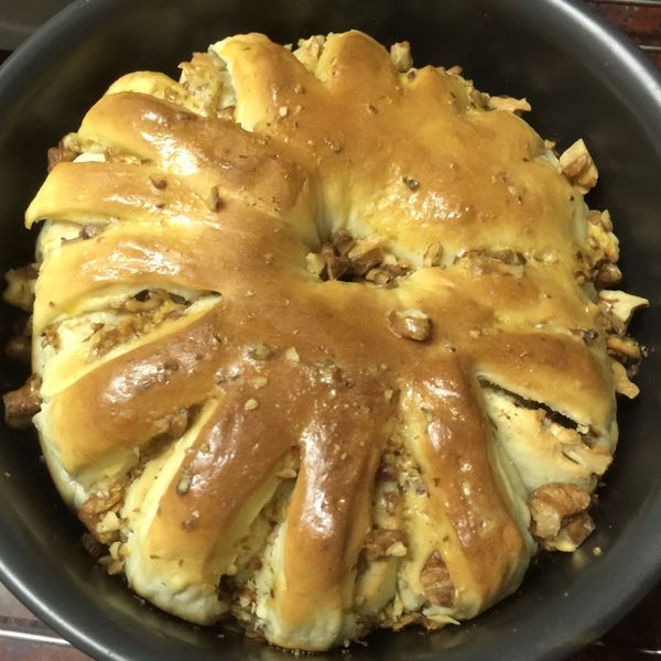 奶油乳酪核桃麵包:Lin 一起做