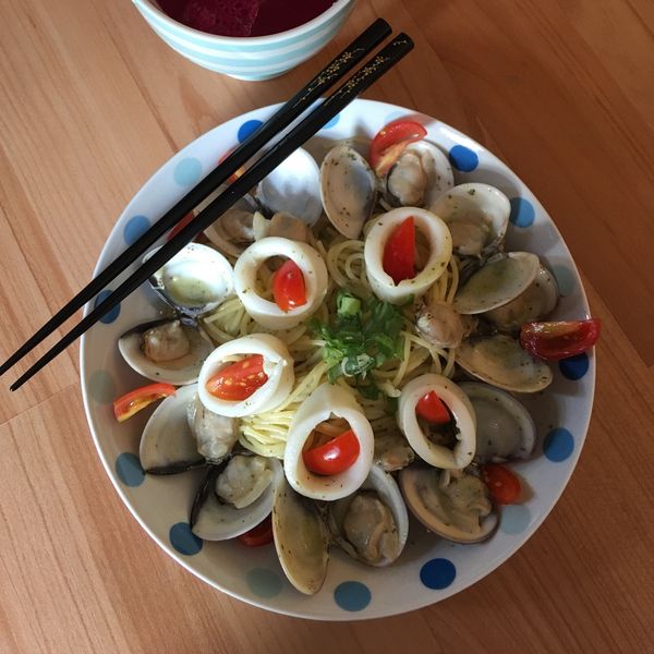 青醬蛤蜊義大利麵_清爽版 : sara一起做