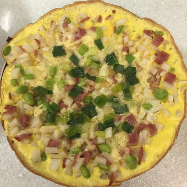 Mimi♥培根馬鈴薯烘蛋 : Wen Ying Shih一起做