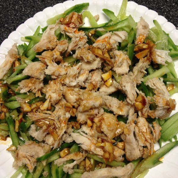 棒棒雞絲-適合夏天的涼菜,不用動炒菜鍋喔：sp 一起做