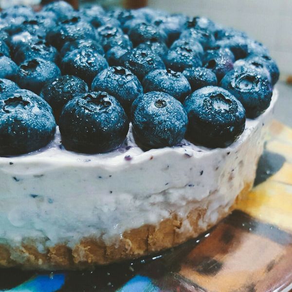 [免烤箱］藍莓起司蛋糕：Yu-Zhen  一起做