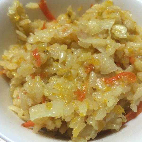 南瓜高麗菜飯~電鍋版：Helen 一起做