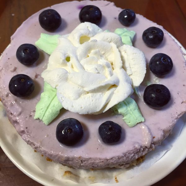 [免烤箱］藍莓起司蛋糕：Min  一起做