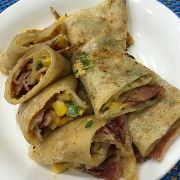 全麥玉米葱蛋餅 : 冰冰SIMPLE廚房一起做