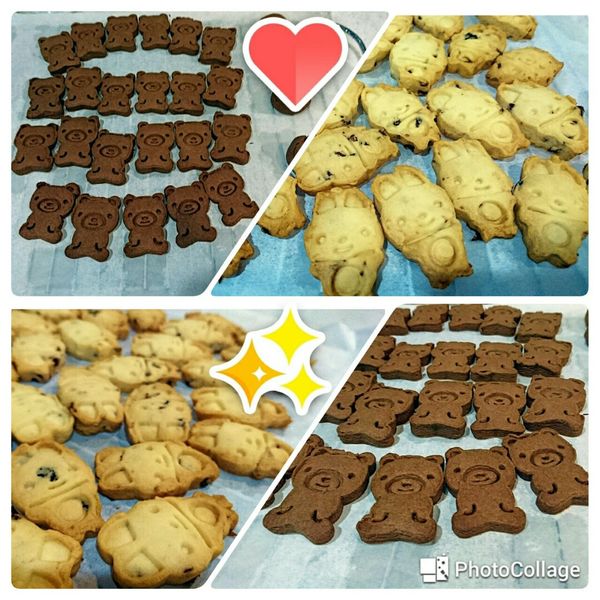 抹茶、可可壓模餅乾 : § 荳媽 §一起做