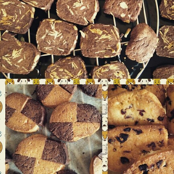 手工餅乾-巧克力杏仁.蔓越莓.棋盤格餅乾：琦 一起做