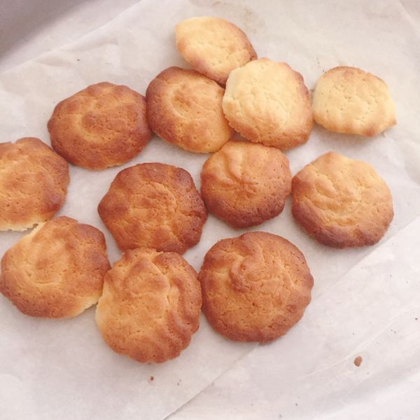奶香十足-簡單。酥鬆的奶酥餅乾❤️❤️:Dian Wang 一起做