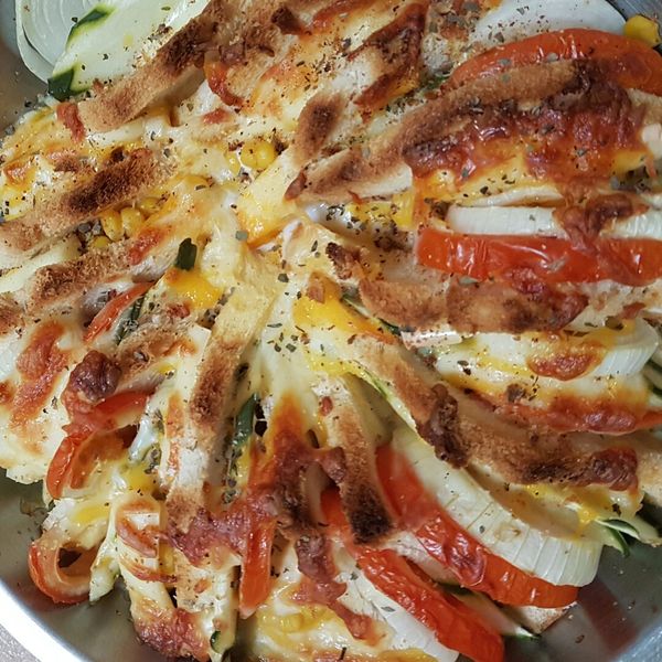 蔬菜布丁吐司：Carol 一起做