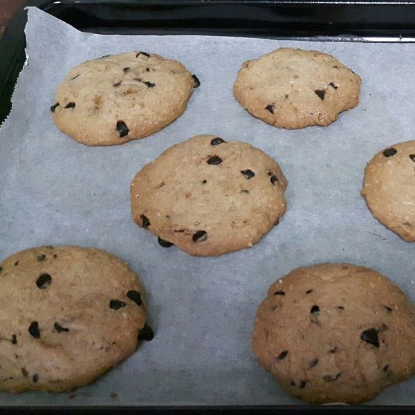 巧克力豆餅乾🍪 （內軟） : 謝欣穎一起做