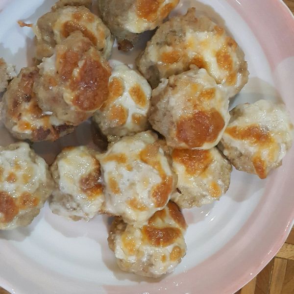 好邪惡：爆漿起司肉丸 : Vita一起做