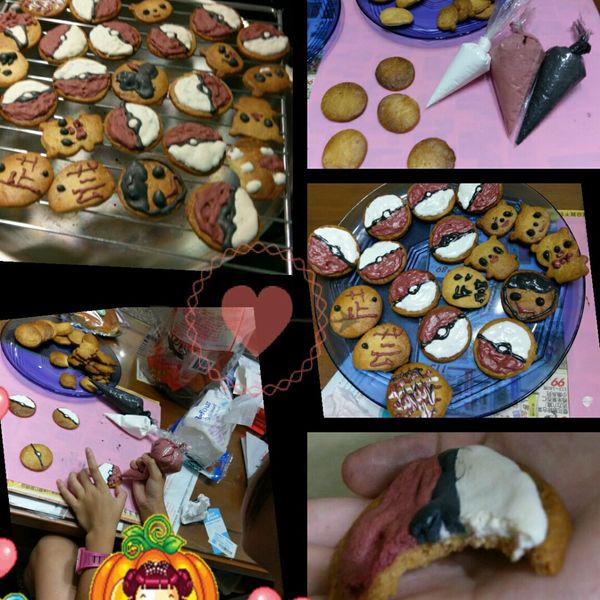 糖霜餅乾之寶可夢寶貝球{水波爐料理} : 姚楊一起做