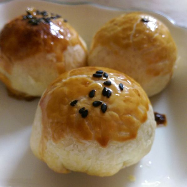 蛋黃酥(照步來) : 甜瓜一起做